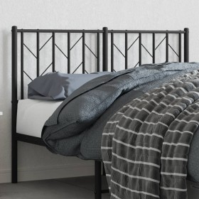 Black metal headboard 120 cm by , Headboards and footboards - Ref: Foro24-374468, Price: 31,99 €, Discount: %