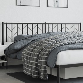 Black metal headboard 200 cm by , Headboards and footboards - Ref: Foro24-374475, Price: 38,99 €, Discount: %