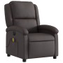 Sillón de masaje eléctrico cuero auténtico marrón oscuro de , Sillones - Ref: Foro24-3204259, Precio: 424,52 €, Descuento: %