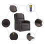 Sillón de masaje eléctrico cuero auténtico marrón oscuro de , Sillones - Ref: Foro24-3204259, Precio: 424,52 €, Descuento: %