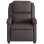 Sillón de masaje eléctrico cuero auténtico marrón oscuro de , Sillones - Ref: Foro24-3204259, Precio: 424,52 €, Descuento: %