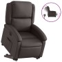 Sillón reclinable eléctrico pie cuero auténtico marrón oscuro de , Sillones - Ref: Foro24-3204271, Precio: 447,71 €, Descuent...