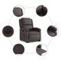 Sillón reclinable eléctrico pie cuero auténtico marrón oscuro de , Sillones - Ref: Foro24-3204271, Precio: 447,71 €, Descuent...