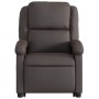 Sillón reclinable eléctrico pie cuero auténtico marrón oscuro de , Sillones - Ref: Foro24-3204271, Precio: 447,71 €, Descuent...