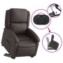 Sillón reclinable eléctrico pie cuero auténtico marrón oscuro de , Sillones - Ref: Foro24-3204271, Precio: 447,71 €, Descuent...