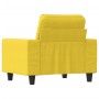 Sillón de tela amarillo claro 60 cm de , Sofás - Ref: Foro24-359380, Precio: 159,74 €, Descuento: %