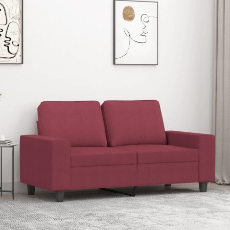 Sofá de 2 plazas de tela rojo tinto 120 cm de , Sofás - Ref: Foro24-359389, Precio: 256,99 €, Descuento: %