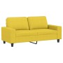 Sofá de 2 plazas de tela amarillo claro 140 cm de , Sofás - Ref: Foro24-359396, Precio: 217,28 €, Descuento: %