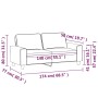 2 seater sofa in light yellow fabric 140 cm by , Sofas - Ref: Foro24-359396, Price: 205,99 €, Discount: %