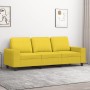 3-seater light yellow fabric sofa 180 cm by , Sofas - Ref: Foro24-359404, Price: 283,60 €, Discount: %