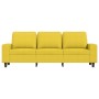 3-seater light yellow fabric sofa 180 cm by , Sofas - Ref: Foro24-359404, Price: 268,99 €, Discount: %