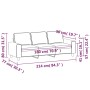 3-Sitzer-Sofa aus hellgelbem Stoff, 180 cm von , Sofas - Ref: Foro24-359404, Preis: 268,99 €, Rabatt: %