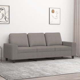 3-seater sofa in taupe gray fabric 180 cm by , Sofas - Ref: Foro24-359406, Price: 319,06 €, Discount: %