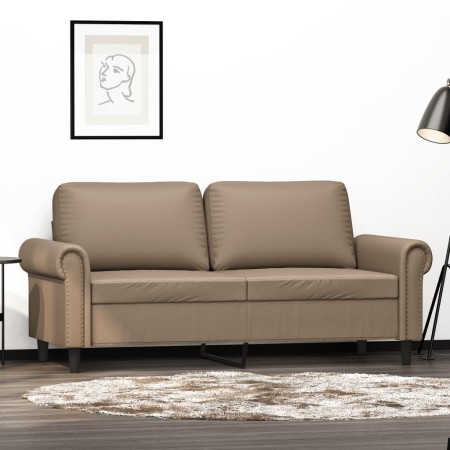 2-Sitzer-Sofa aus cappuccinofarbenem Kunstleder, 140 cm von , Sofas - Ref: Foro24-359508, Preis: 244,99 €, Rabatt: %