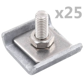 Trellis connector 25 sets silver by vidaXL, Accessories for gates and fences - Ref: Foro24-144500, Price: 36,99 €, Discount: %