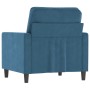 Sillón de terciopelo azul 60 cm de , Sofás - Ref: Foro24-359188, Precio: 167,55 €, Descuento: %