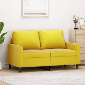 2-seater yellow velvet sofa 120 cm by , Sofas - Ref: Foro24-359195, Price: 226,57 €, Discount: %