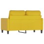 2-Sitzer-Sofa aus gelbem Samt, 120 cm von , Sofas - Ref: Foro24-359195, Preis: 226,57 €, Rabatt: %