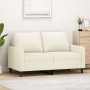 Cream velvet 2-seater sofa 120 cm by , Sofas - Ref: Foro24-359197, Price: 229,56 €, Discount: %