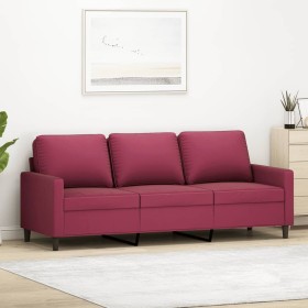 3-Sitzer-Sofa aus rotem Samt, 180 cm von , Sofas - Ref: Foro24-359213, Preis: 258,31 €, Rabatt: %