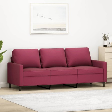 Sofá de 3 plazas de terciopelo rojo tinto 180 cm de , Sofás - Ref: Foro24-359213, Precio: 258,31 €, Descuento: %