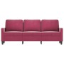 3-Sitzer-Sofa aus rotem Samt, 180 cm von , Sofas - Ref: Foro24-359213, Preis: 258,93 €, Rabatt: %