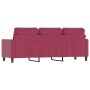 3-Sitzer-Sofa aus rotem Samt, 180 cm von , Sofas - Ref: Foro24-359213, Preis: 258,93 €, Rabatt: %