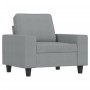 Sillón de tela gris claro 60 cm de , Sofás - Ref: Foro24-359375, Precio: 190,51 €, Descuento: %