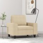 Sillón de tela color crema 60 cm de , Sofás - Ref: Foro24-359377, Precio: 179,99 €, Descuento: %