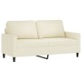 Cremefarbenes 2-Sitzer-Sofa aus Samt, 140 cm von , Sofas - Ref: Foro24-359207, Preis: 259,68 €, Rabatt: %