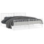 Estructura cama metal con cabecero y estribo blanco 200x200 cm de , Camas y somieres - Ref: Foro24-374511, Precio: 122,99 €, ...