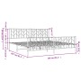 Bettgestell aus Metall mit Kopfteil und weißem Fußteil 200x200 cm von , Betten und Lattenroste - Ref: Foro24-374511, Preis: 1...