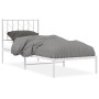 Estructura de cama de metal con cabecero blanco 80x200 cm de , Camas y somieres - Ref: Foro24-374477, Precio: 59,99 €, Descue...