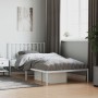 Estructura de cama de metal con cabecero blanco 107x203 cm de , Camas y somieres - Ref: Foro24-374482, Precio: 65,85 €, Descu...