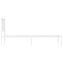 Estructura de cama de metal con cabecero blanco 100x190 cm de , Camas y somieres - Ref: Foro24-374480, Precio: 63,62 €, Descu...