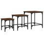 Stackable coffee tables 3 pieces engineered wood brown oak by , Coffee table - Ref: Foro24-838937, Price: 35,15 €, Discount: %