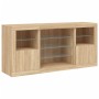 Sideboard mit LED-Leuchten Sonoma-Eiche 142,5x37x67 cm von , Sideboards - Ref: Foro24-3209088, Preis: 164,51 €, Rabatt: %