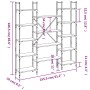 Schwarzes Holzwerkstoffregal 155,5 x 24 x 166,5 cm von , Bücherregale und Regale - Ref: Foro24-838858, Preis: 100,99 €, Rabat...