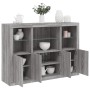 Sideboard with LED Light 3 Pieces Sonoma Gray Engineered Wood by , Sideboards - Ref: Foro24-3209112, Price: 211,63 €, Discoun...