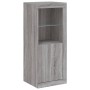 Aparador con luz LED 3 pzas madera de ingeniería gris Sonoma de , Aparadores - Ref: Foro24-3209112, Precio: 220,99 €, Descuen...