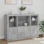 Sideboard with LED light 3 pieces concrete gray engineered wood by , Sideboards - Ref: Foro24-3209110, Price: 216,28 €, Disco...