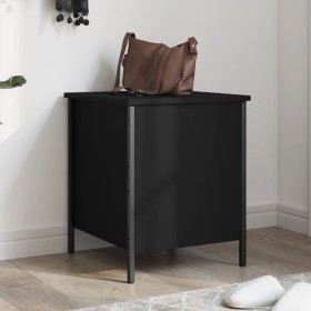 Black engineered wood storage bench 40x42.5x50 cm by , Benches for halls and storage - Ref: Foro24-839008, Price: 40,99 €, Di...