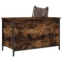 Engineered wood storage bench smoked oak 80x42.5x50 cm by , Benches for halls and storage - Ref: Foro24-839015, Price: 59,48 ...