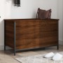 Oak brown engineered wood storage bench 80x42.5x50 cm by , Benches for halls and storage - Ref: Foro24-839017, Price: 60,75 €...