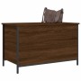 Oak brown engineered wood storage bench 80x42.5x50 cm by , Benches for halls and storage - Ref: Foro24-839017, Price: 60,75 €...