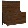 Oak brown engineered wood storage bench 80x42.5x50 cm by , Benches for halls and storage - Ref: Foro24-839017, Price: 60,75 €...