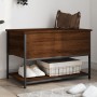 Oak brown engineered wood storage bench 70x42.5x47 cm by , Benches for halls and storage - Ref: Foro24-839022, Price: 56,56 €...