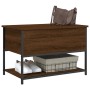 Oak brown engineered wood storage bench 70x42.5x47 cm by , Benches for halls and storage - Ref: Foro24-839022, Price: 56,56 €...