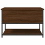 Oak brown engineered wood storage bench 70x42.5x47 cm by , Benches for halls and storage - Ref: Foro24-839022, Price: 56,56 €...