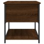 Oak brown engineered wood storage bench 70x42.5x47 cm by , Benches for halls and storage - Ref: Foro24-839022, Price: 56,56 €...